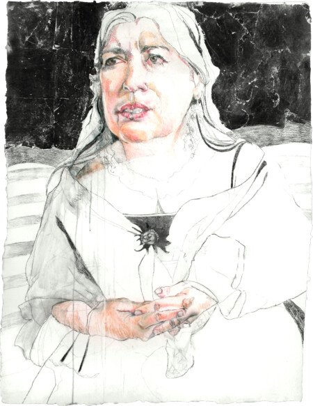 2007
Carbón y pastel sobre papel de algodón
130 x 98 cm
De la serie: De zorros, erizos y otras personalidades
